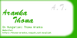 aranka thoma business card